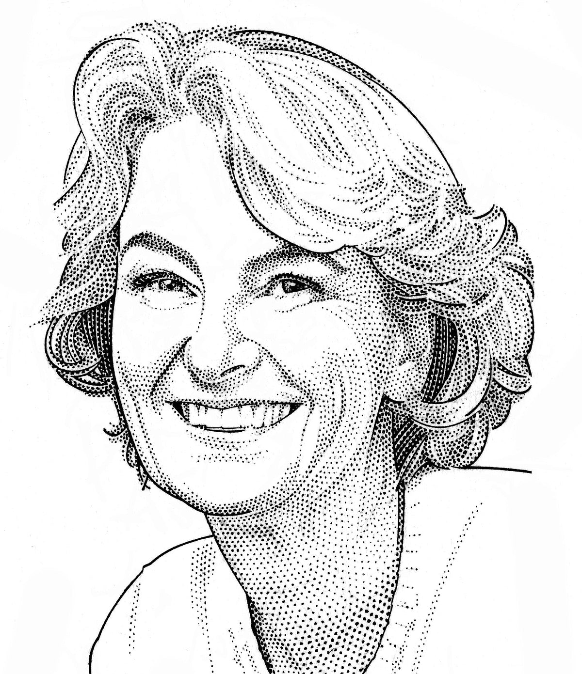 Natalie Gracia-Cetto, perfumer, engraved portrait